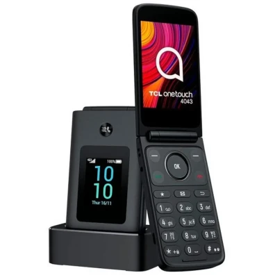 TCL Onetouch 4043D 4G Eco Design - Teléfono para personas mayores - Gris Oscuro