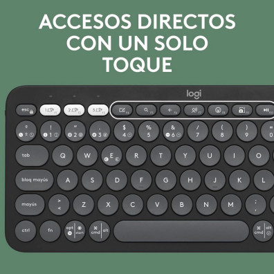 Teclado Bluetooh Logitech Pebble Keys 2 K380S Grafito