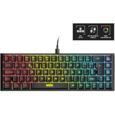 Teclado Energy Sistem ESG K4 Kompact-RGB Black