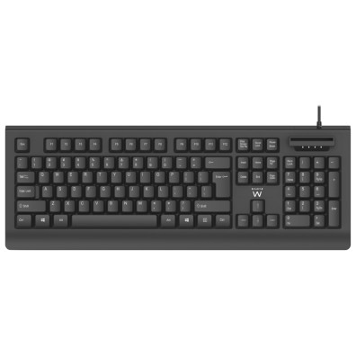 Ewent EW3286 Teclado USB con Lector Inteligente de Tipo PC/SC 2.0 como DNIe o Tarjeta Sanitaria Espa