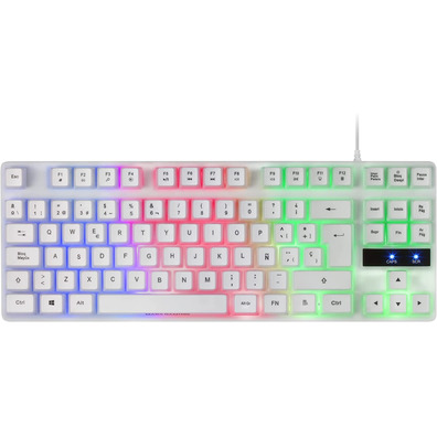 Teclado Gaming Semimecánico Mars Gaming MK02 Blanco