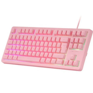 Teclado Gaming SemiMecánico Mars Gaming MK023/ Rosa