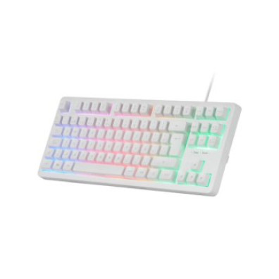 TECLADO GAMING MARS MK023 H-MECH RGB ILUMINACIÓN BLANCO COMPACTO TKL