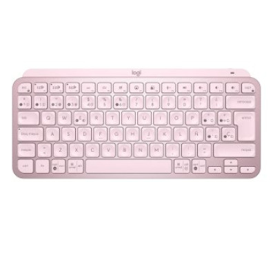TECLADO LOGITECH MX KEYS MINI BLUETOOTH ILUMINADO ROSA USB-C COMPACTO