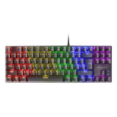 TECLADO MECANICO TKL MARS GAMING MK80 ITALIANO BLACK ILUMINACION SWITCH MARRON