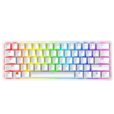 Teclado Mecánico Razer Huntsman Mini Blanco Gaming Clicky Optical Switch Morado