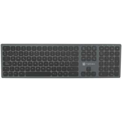 NATEC - NKL-1830 teclado Universal RF Wireless + Bluetooth QWERTY Español Negro, Gris