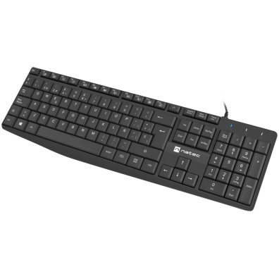 Teclado Natec Nautilus Slim Layout Español Negro