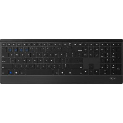 TECLADO RAPOO WIRELESS Y BLUETOOTH E9500M 2.4GHz NEGRO PORTUGUES