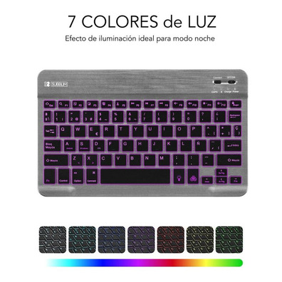 Teclado Smart  BackLit BT Grey Subblim PC/Mac/Android/iOS