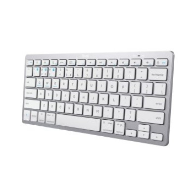 TECLADO TRUST BASICS BLUETOOTH ULTRAFINO BLANCO/PLATA para PC, TABLETA y SMARTPHONE