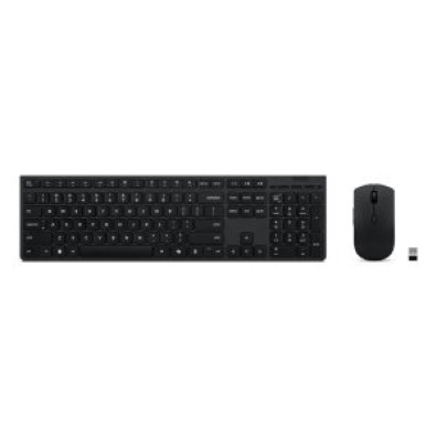 TECLADO Y MOUSE LENOVO WIRELESS PROFESIONAL BLUETOOTH 2,4Ghz RECARGABLE Tecla Copilot 3dispositivos