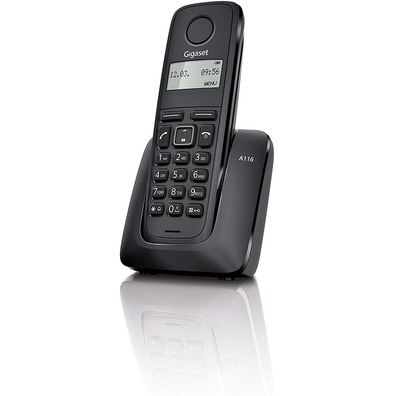 Teléfono Inalámbrico DECT Digital Gigaset A116 Negro