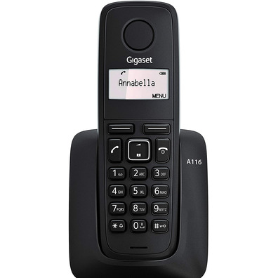 Teléfono Inalámbrico DECT Digital Gigaset A116 Negro