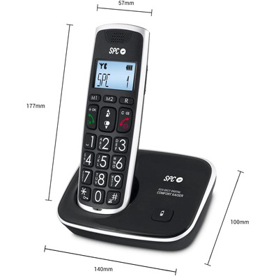 Teléfono Inalámbrico DECT Digital SPC Confort Kaise