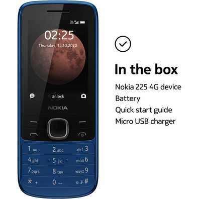 Teléfono Móvil Nokia 225 4G Azul