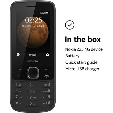 Teléfono Móvil Nokia 225 4G Negro