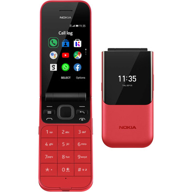 Teléfono Móvil Nokia 2720 Flip Dual SIM Rojo