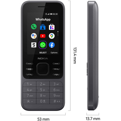 Teléfono Móvil Nokia 6300 Gris Carbón