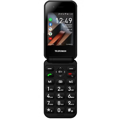 Teléfono Móvil Telefunken S740 para Personas Mayores Negro