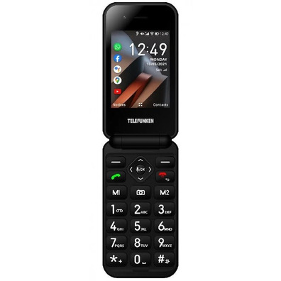 Teléfono Móvil Telefunken S760 para Personas Mayores Negro