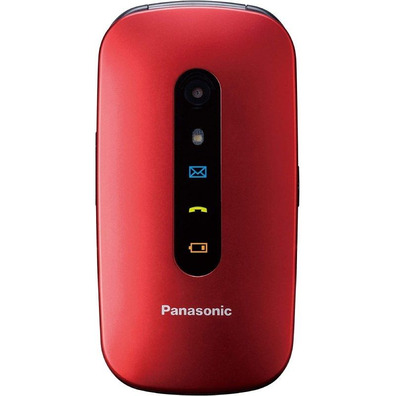 Teléfono Panasonic KX-TU456EXRE para Personas Mayores Rojo