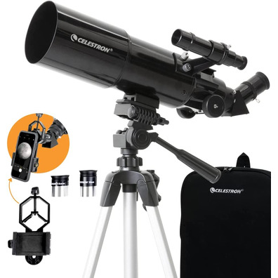 Telescopio Celestron Travel Scope 80 c/ Adaptador Smartphone