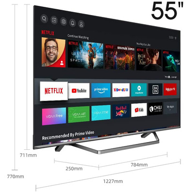 Televisión Hisense H55U7QF 55'' ULED Smart TV 4K UHD