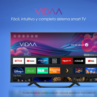 Televisión LED Hisense 43A63H 43'' Smart TV 4K/Wifi/BT