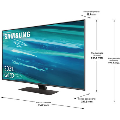 Televisión QLED 50'' Samsung QE50Q80A Smart TV/4K UHD/Wifi