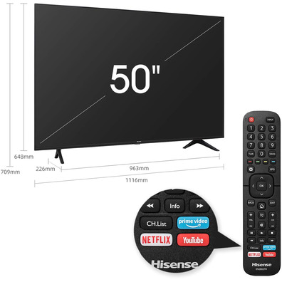 Televisor Hisense 50A7100F DLED 50' Smart TV/Wifi 4K UHD