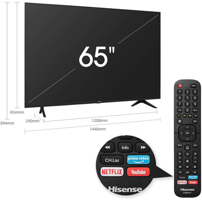 Televisor Hisense 65A7100F 65" Ultra HD 4K/Smart TV/WiFi
