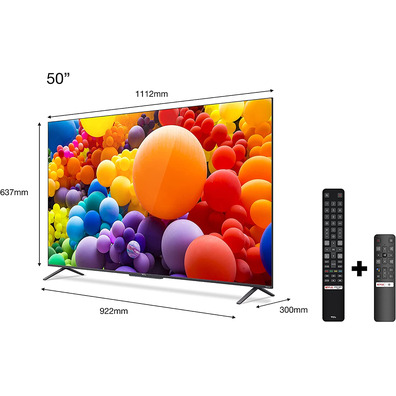 Televisor QLED 50'' TCL 50C725 4K UHD Android TV