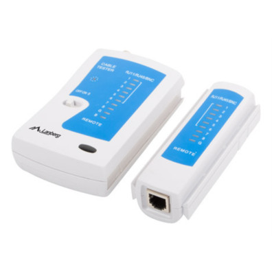 Tester de cables LANBERG NT-0401 para RJ45, RJ12, RJ11 y coaxial
