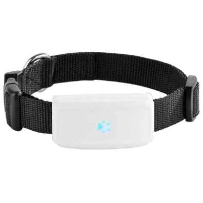 Rastreador GPS para mascotas TKSTAR TK911 - Wi-Fi IP66 Blanco / Negro, Batería 3,7V 500mAh