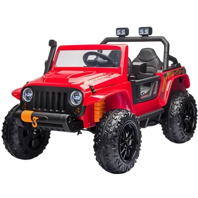 Todoterreno 12V Rojo para Niños - Coche Eléctrico Divertido