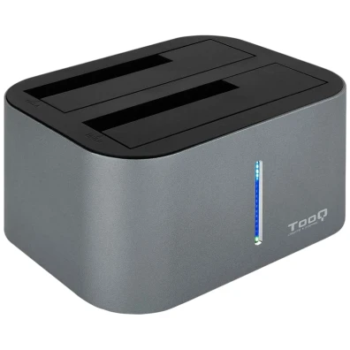 DOCKING STATION TOOQ TQDS-802DW 2,5"/3,5" SATA USB 3.1 FUNCION CLONACIÓN GRIS