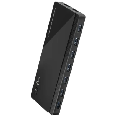 Hub USB 3.0 TP-LINK UH720 7 Puertos + 2 Puertos de Carga - Diseño de Escritorio Con Adaptador de C