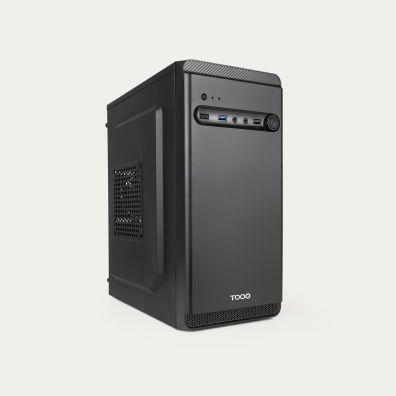 CAJA MICROATX TOOQ DODEKA GPU MAX 250mm 3x2.5 2x3.5 USB-C F.A ATX 500W NEGRO