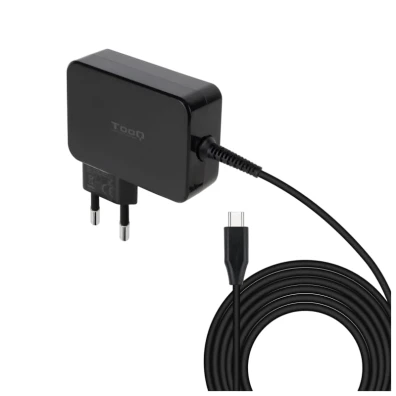 TooQ - Cargador 90W USB-C en Negro