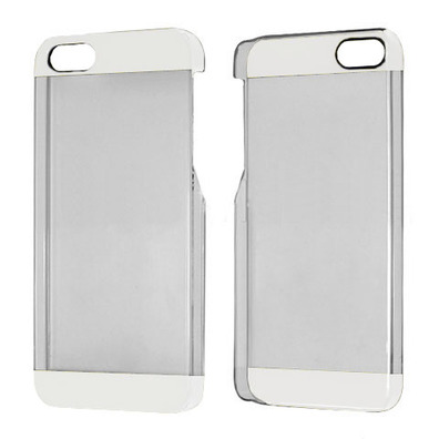 Carcasa Transparente Plastic Case para iPhone 5/5S Plateado