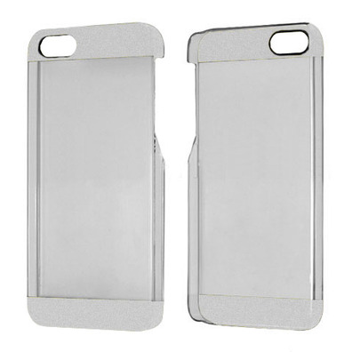 Carcasa Transparente Plastic Case para iPhone 5/5S Plateado