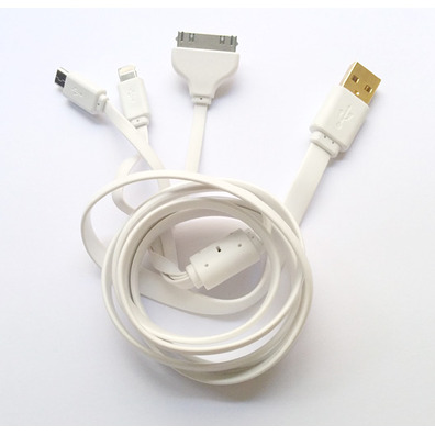 Cable de recarga USB 3 en 1 lightning/iPhone/microUSB
