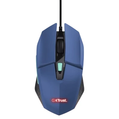 Mouse Trust Gaming RGB GXT 109BL Azul con Iluminación LED 6 Botones y Cable 150cm
