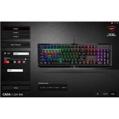 Trust Teclado gaming GXT 890 Cada-RGB.