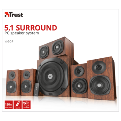 Trust Vigor Altavoces de Madera 5.1 150W RMS