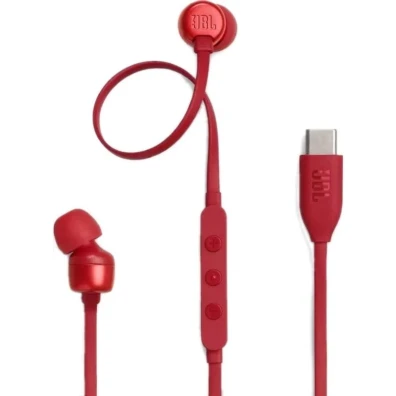 JBL Tune 310C Rojo - Auriculares In-Ear con USB-C