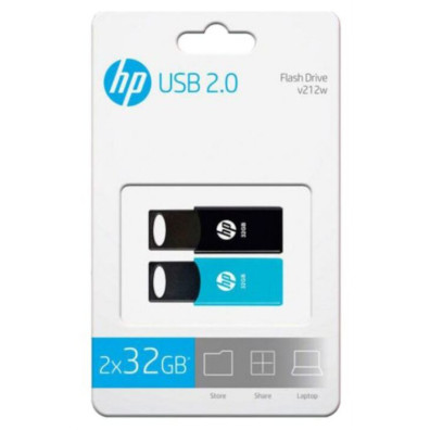 Pack 2 Memorias USB HP V212W 32GB - USB 2.0, Lectura 14Mb/s, Escritura 4 Mb/s