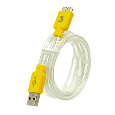 Cable de carga luminoso para Galaxy Note 3 Amarillo