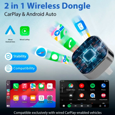 Mini USB Inalámbrico (Android Auto / Carplay)